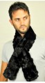 Mink fur scarf - Created with black mink fur remnants